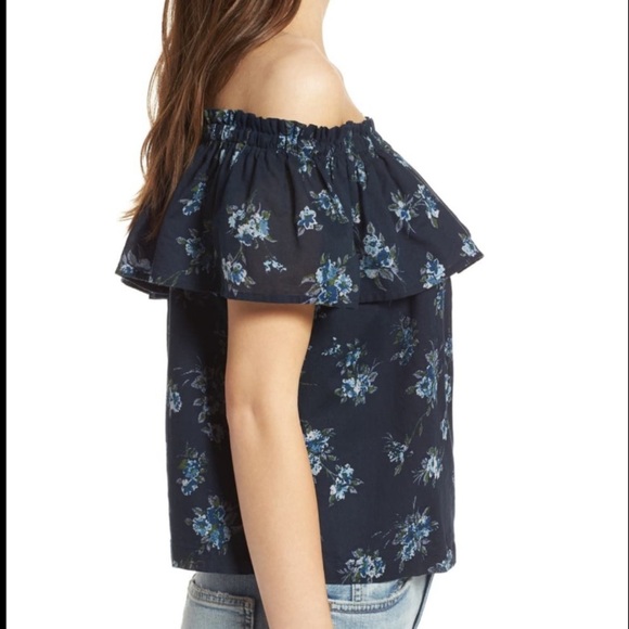 Current/Elliott The Ruffle Off-the-Shoulder Shirt - Picture 3 of 14